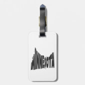 Minnesota Name Word Art in Black Bagagelabel (Achterkant verticaal)