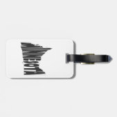 Minnesota Name Word Art in Black Bagagelabel (Achterkant horizontaal)