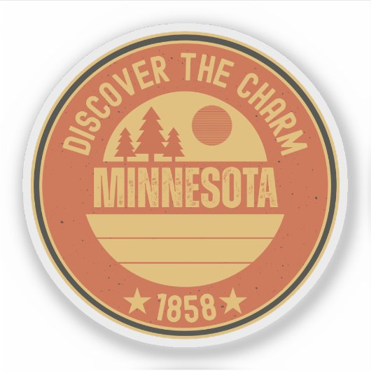 Minnesota Nice - Geschenk voor de staat MN Sticker (Voorkant)