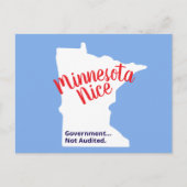 Minnesota Nice, Government Not Audited – Funny MN Briefkaart (Voorkant)
