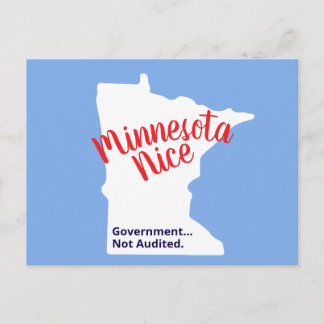Minnesota Nice, Government Not Audited – Funny MN Briefkaart