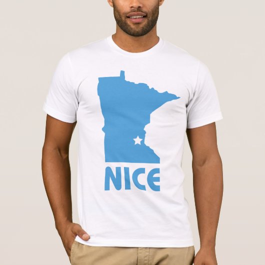 Minnesota Nice grappige Bella Canvas, bevestigd T T-shirt (Voorkant)