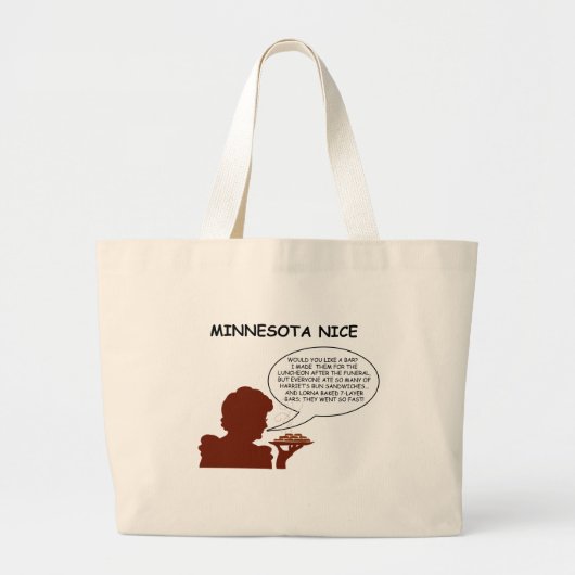 Minnesota Nice Grote Tote Bag (Voorkant)