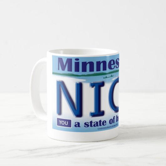 Minnesota Nice® License Bord Mok (Voorkant links)