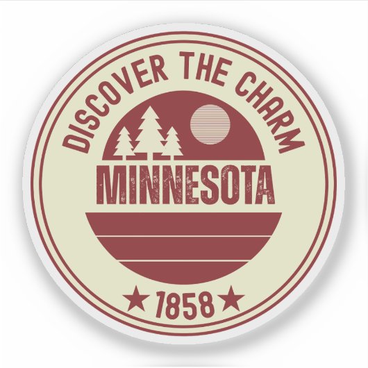 Minnesota Nice - MN Staat Geschenk Sticker (Voorkant)