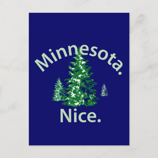 Minnesota Nice. Periode! Briefkaart (Voorkant)