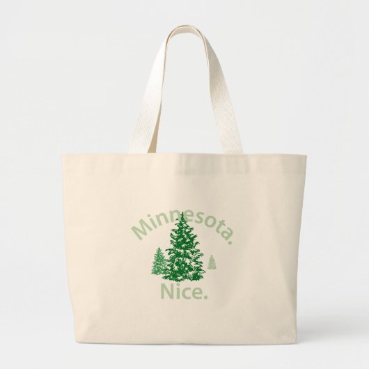 Minnesota Nice. Periode! Grote Tote Bag (Voorkant)