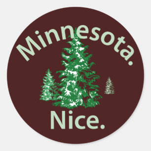 Minnesota Nice. Periode! Ronde Sticker