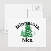 Minnesota Nice. Periode! (zwarte tekst) Briefkaart (Voorkant / Achterkant)