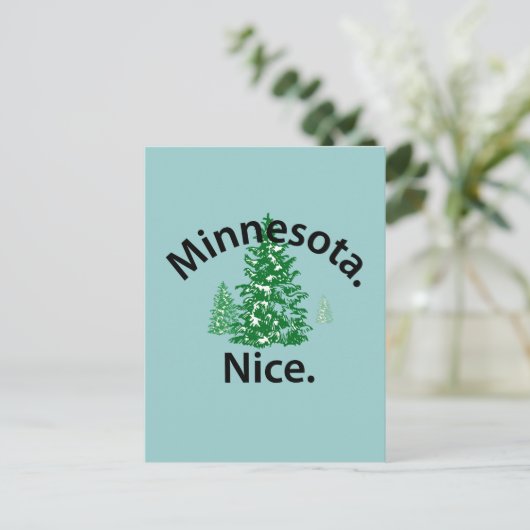 Minnesota Nice.  Periode! (zwarte tekst) Briefkaart (Staand voorkant)