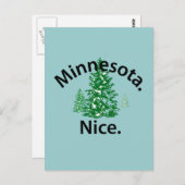 Minnesota Nice.  Periode! (zwarte tekst) Briefkaart (Voorkant / Achterkant)