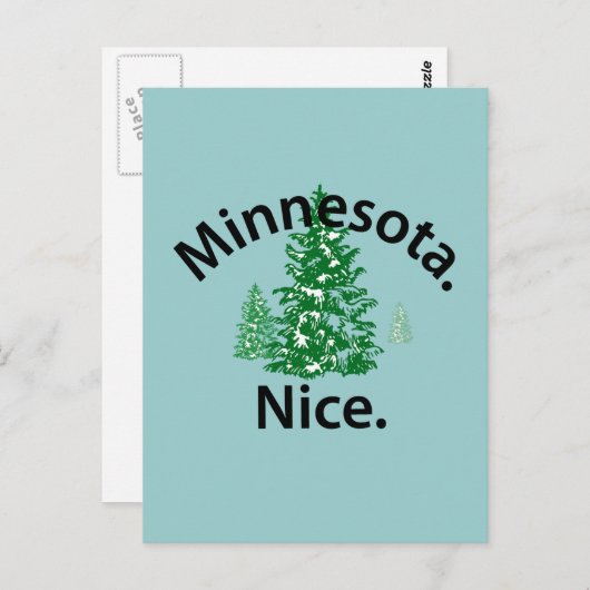 Minnesota Nice.  Periode! (zwarte tekst) Briefkaart (Voorkant / Achterkant)