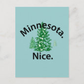Minnesota Nice.  Periode! (zwarte tekst) Briefkaart (Voorkant)