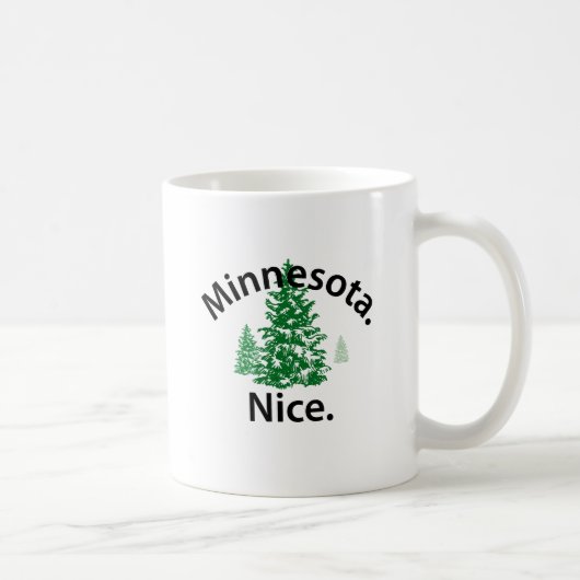 Minnesota Nice. Periode! (zwarte tekst) Koffiemok (Rechts)