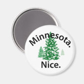 Minnesota Nice. Periode! (zwarte tekst) Magneet (Voorkant / Achterkant)