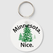 Minnesota Nice. Periode! (zwarte tekst) Sleutelhanger (Voorkant)