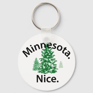 Minnesota Nice. Periode! (zwarte tekst) Sleutelhanger