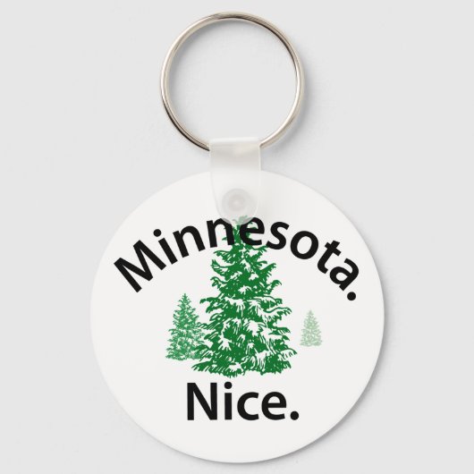 Minnesota Nice. Periode! (zwarte tekst) Sleutelhanger (Voorkant)