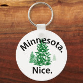 Minnesota Nice. Periode! (zwarte tekst) Sleutelhanger (Voorkant)