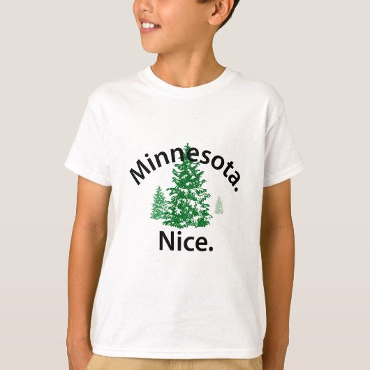 Minnesota Nice. Periode! (zwarte tekst) T-shirt (Voorkant)