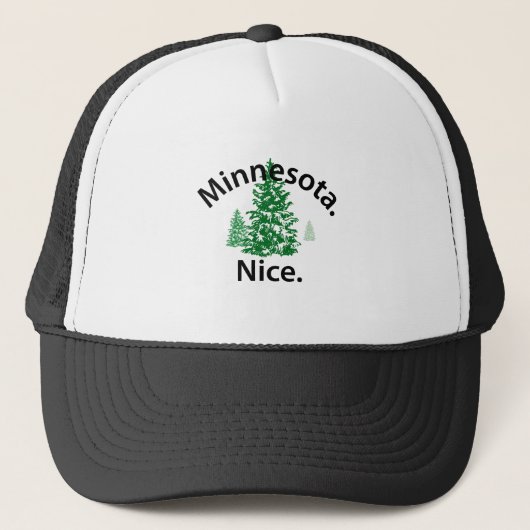 Minnesota Nice. Periode! (zwarte tekst) Trucker Pet (Voorkant)