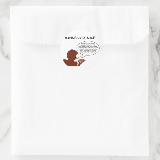 Minnesota Nice Ronde Sticker (Tas)