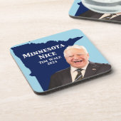 Minnesota Nice Tim Walz Bier Onderzetter (Linkerzijde)