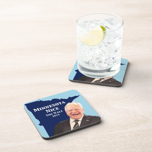 Minnesota Nice Tim Walz Bier Onderzetter (Rechterzijde)