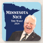 Minnesota Nice Tim Walz Bier Onderzetter (Voorkant)