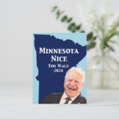 Minnesota Nice Tim Walz Briefkaart (Staand voorkant)