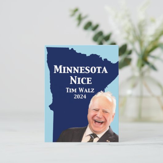 Minnesota Nice Tim Walz Briefkaart (Staand voorkant)