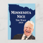 Minnesota Nice Tim Walz Briefkaart (Voorkant)