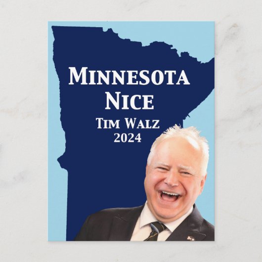 Minnesota Nice Tim Walz Briefkaart (Voorkant)