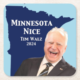 Minnesota Nice Tim Walz Kartonnen Onderzetters