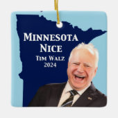 Minnesota Nice Tim Walz Keramisch Ornament (Voorkant)