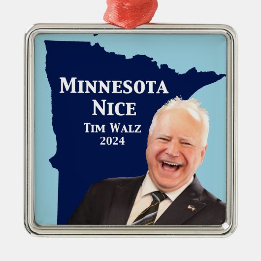 Minnesota Nice Tim Walz Metalen Ornament (Voorkant)