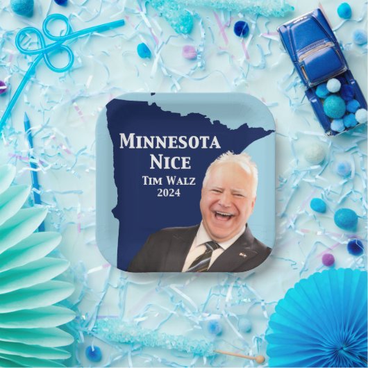 Minnesota Nice Tim Walz Papieren Bordje (Feest)