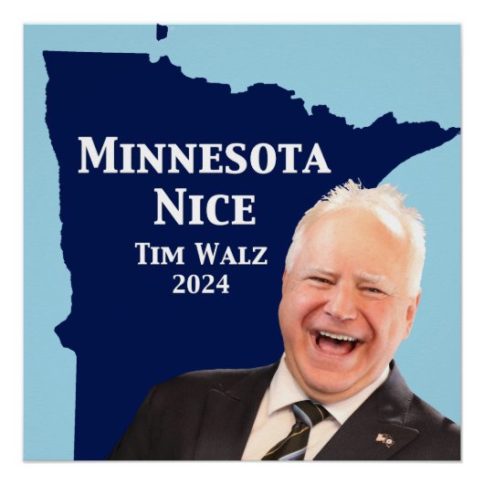 Minnesota Nice Tim Walz Perfect Poster (Voorkant)