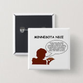 Minnesota Nice Vierkante Button 5,1 Cm (Voorkant /achterkant)