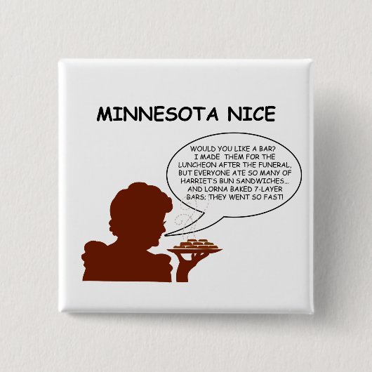 Minnesota Nice Vierkante Button 5,1 Cm (Voorkant)