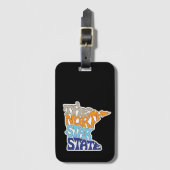 Minnesota Nickname Word Art Bagagelabel (Voorkant (verticaal))