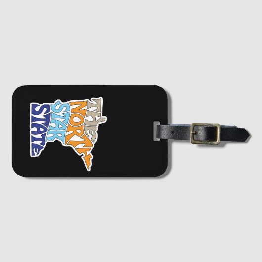 Minnesota Nickname Word Art Bagagelabel (Voorkant (horizontaal))