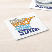 Minnesota Nickname Word Art Kartonnen Onderzetters (Schuin)