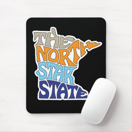 Minnesota Nickname Word Art Muismat (Met muis)