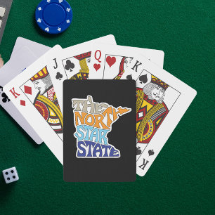 Minnesota Nickname Word Art Pokerkaarten