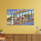 Minnesota (Noord) - Grote letterscènes Canvas Afdruk (Insitu (Woonkamer))
