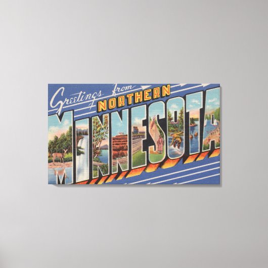 Minnesota (Noord) - Grote letterscènes Canvas Afdruk (Voorkant)