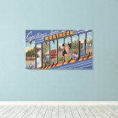 Minnesota (Noord) - Grote letterscènes Canvas Afdruk (Insitu (Houten vloer))