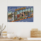 Minnesota (Noord) - Grote letterscènes Poster (Keuken)