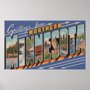 Minnesota (Noord) - Grote letterscènes Poster